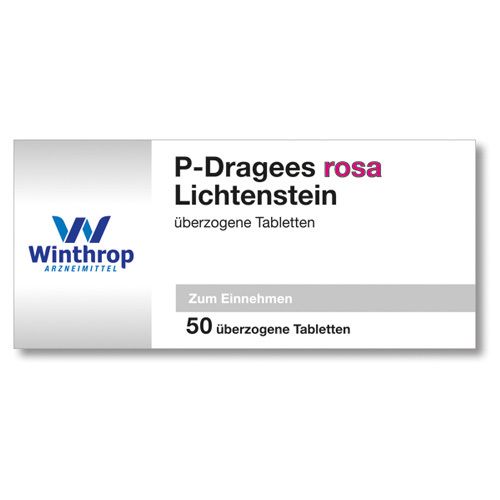 P Dragees rosa 50 St Überzogene Tabletten