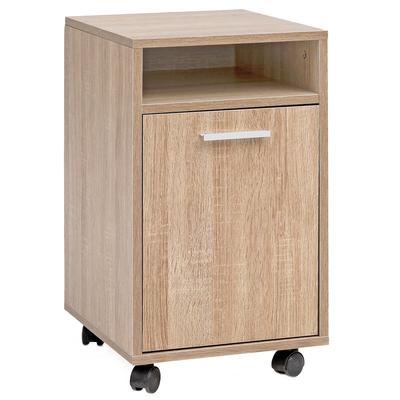 KADIMA DESIGN Rollcontainer Sonoma 33x60x38cm Schubladenschrank Büro, Schreibtischcontainer mit Tür & Ablage, Bürocontainer mit Rollen, Kleiner