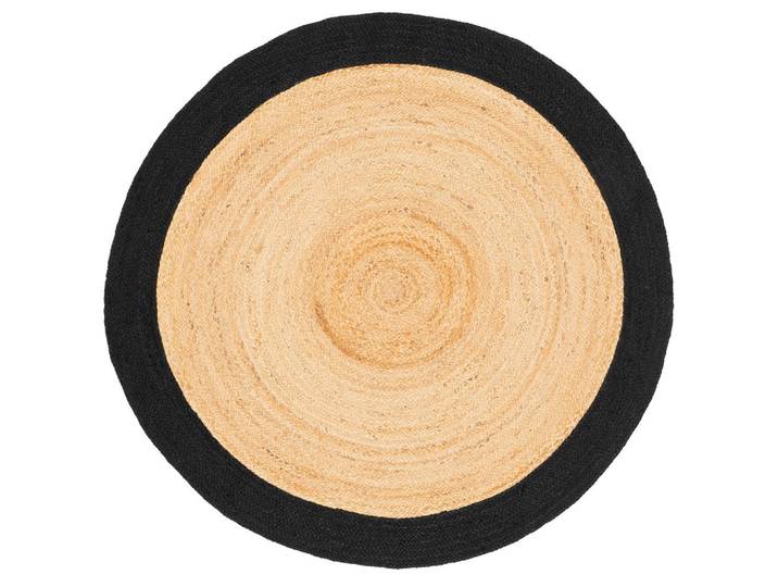 NATURFASER TEPPICH JUTE SALSA BORDÜRE RUND