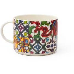 Excelsa Set Von 4 Jumbo Tasse Lisbona Porzellan 50 Cl Bunt