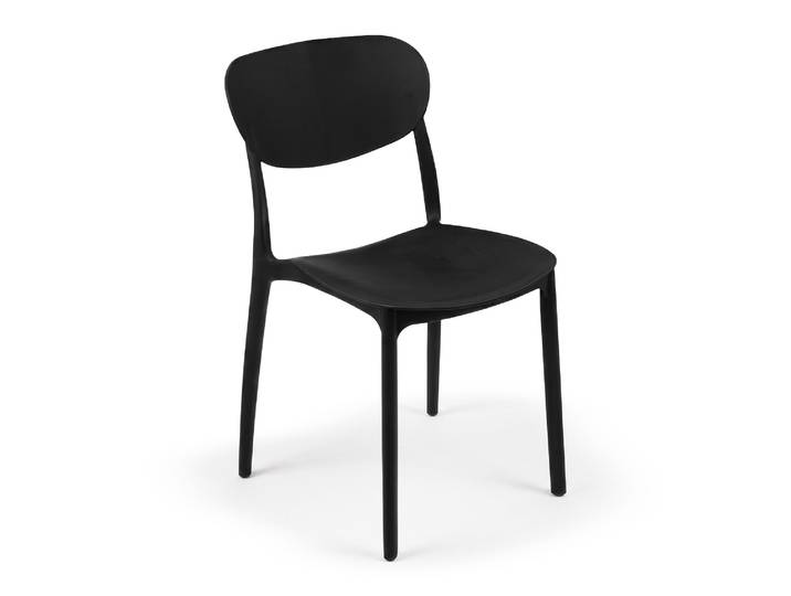 Chaise empilable Plasta Noir - Basika