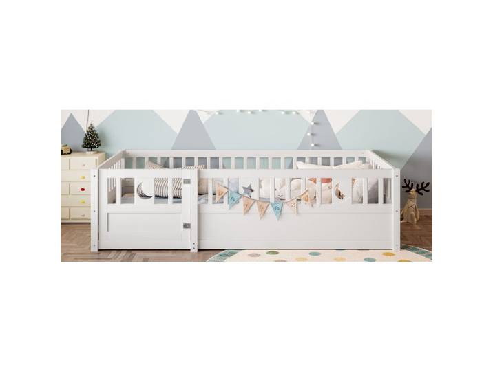 Lit enfant ZUONCEGLNG N636P320669K sans matelas pin blanc 90 x 190 cm
