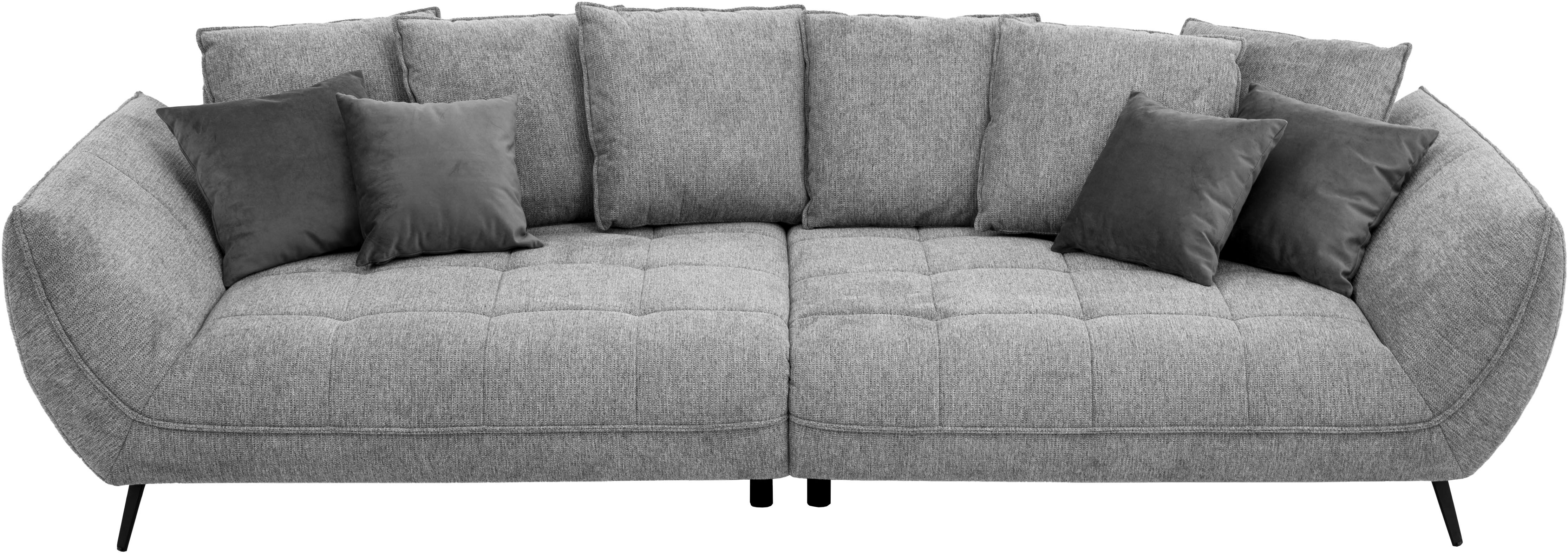 Big-Sofa EXXPO - SOFA FASHION "Triton Mega Sofa,toller Sitzkomfort, Steppung im Sitz, Breite 311cm", braun, B:311cm H:95cm T:130cm, Sofas, Big-Sofa, inkl.10-teiliges Kissenset,gemütliches Megasofa,viel Platz zum Relaxen