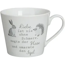 Krasilnikoff Happy Cup, Hase und Igel, 9 cm, Ø 10 cm, 400 ml