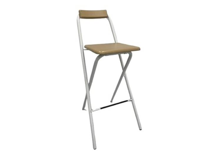 IUVYTA Klappbarer Hochstuhl, Moderner Barhocker Mit Rückenlehne, Thekenhocker for Kassierer, stabil, tragfähig(White-wood color)