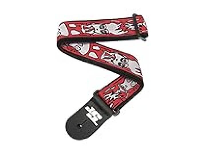 D'Addario Sangle de guitare, Joe Satriani – Design En flammes – Nylon tubulaire de 50 mm de large, réglable de 35 à 59,5 , accessoires pour guitare
