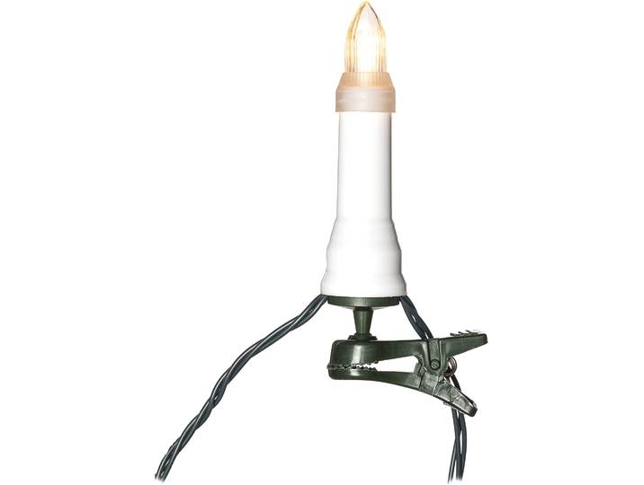 KONSTSMIDE LED-Christbaumkerzen Weihnachtsdeko aussen, Christbaumschmuck , weiß, Dioden 25 Stk., Gesamtlänge 21,8m, Lichterketten, Topbirnen, One String, 25 funkelnde bernsteinfarbene Dioden, LED-Christbaumkerzen