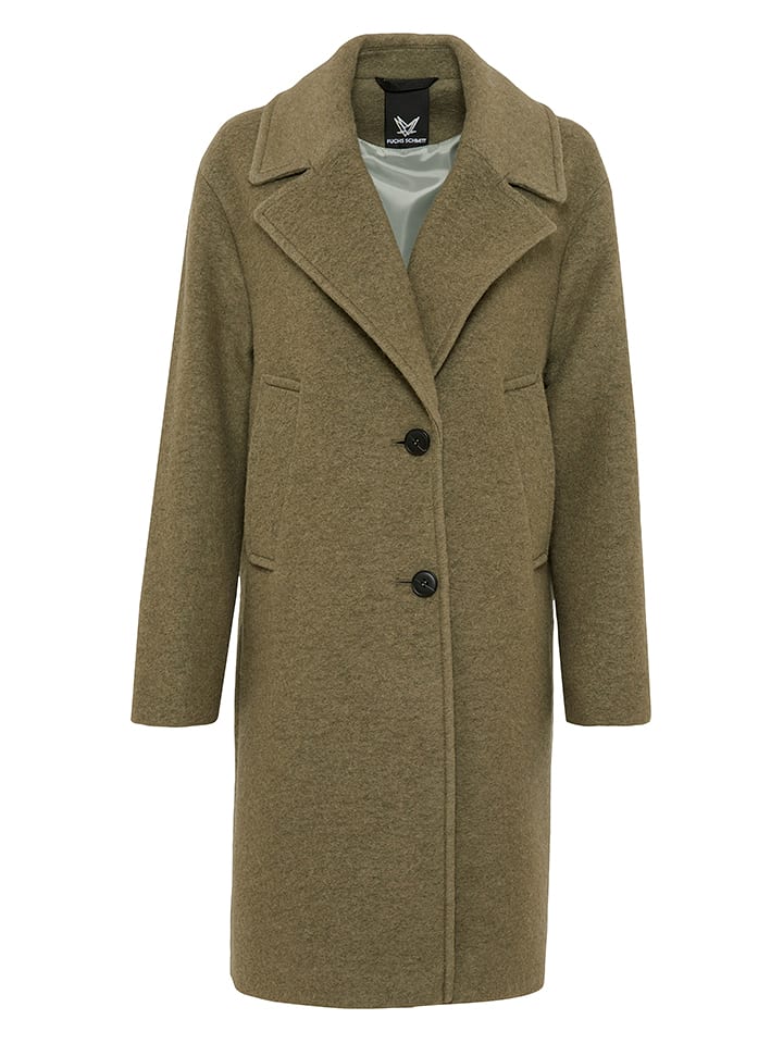 Fuchs Schmitt Wollmantel in Oliv - 38