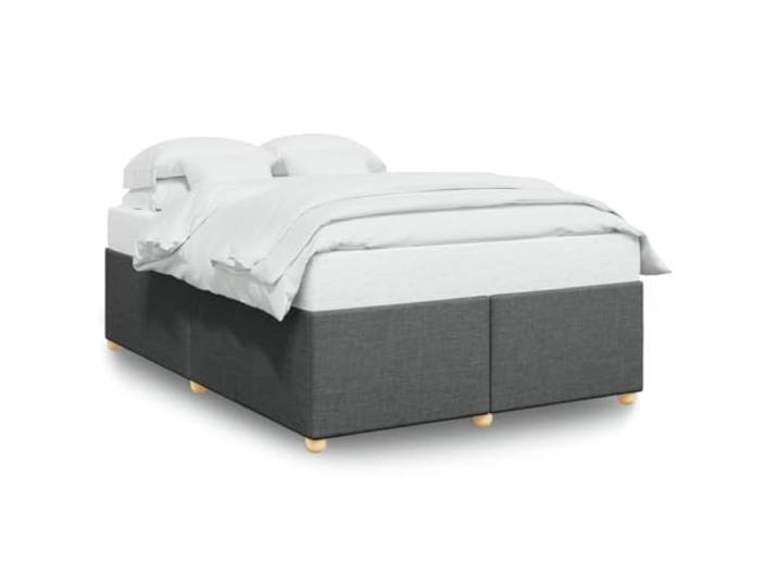 PUGYNBK Bettgestell 160 x 200 cm, dunkelgrau Weiches Polyestergewebe, Lattenrost, stabile Beine, ohne Matratze