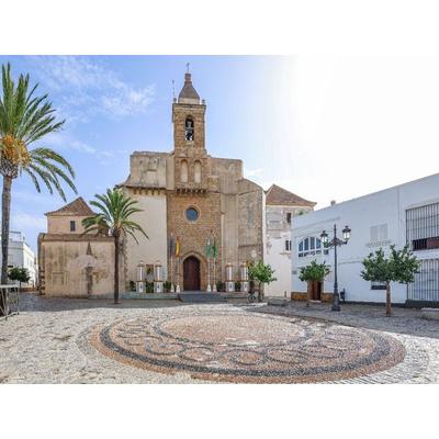 CALVENDO Puzzle Kirche in der Stadt Rota, Spanien | 1000 Teile Lege-Größe 64x48cm Foto-Puzzle für glückliche Stunden
