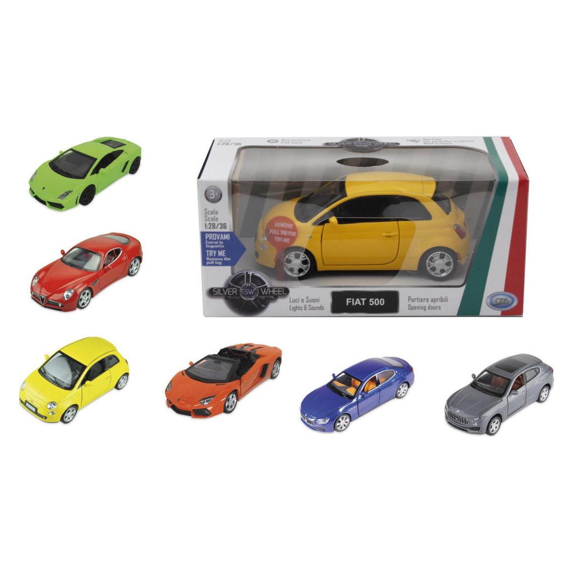 ODS Silver Wheel - Italian cars in die cast sc.1: 28-1: 32, lights and sounds, with breech loading, door (36933473)