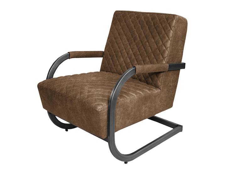 Sessel Cisco Braun/Cubanit Webstoff 87 x 80 x 61cm