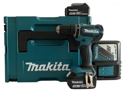 Makita DHP485RFJ Accuboormachine met percussiefunctie, borstelloos, 18V, inclusief 2x3Ah accu en MAKPAC