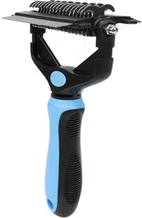 Inspire Picks FurFlow 3 in 1 Deshedding Brush For Dogs & Cats blue