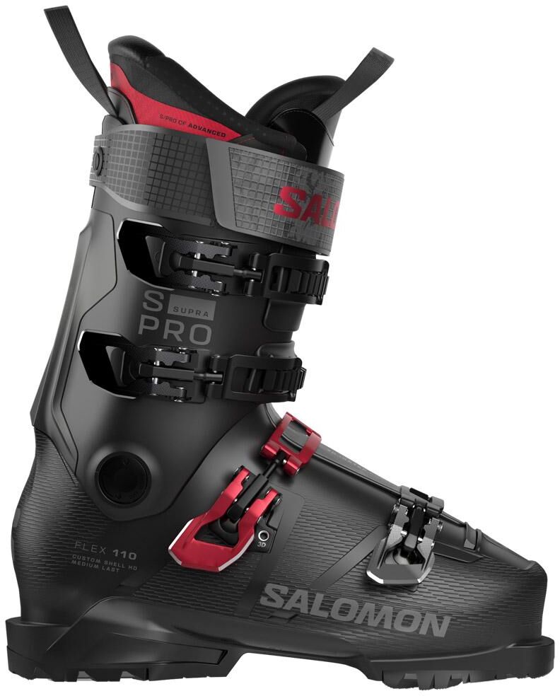Salomon  - S/Pro Supra 110 Black Red Beluga Met. - 26-26.5 - Chaussures de Ski