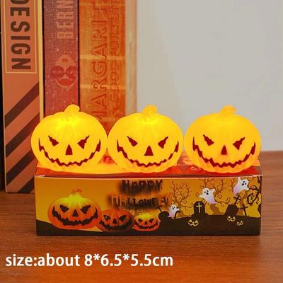 Uplifted Finds Pumpkin Lantern Candle Light Halloween Decoration 3 Pcs