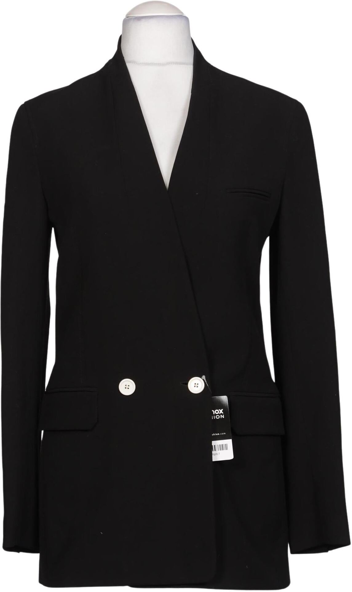 Helmut Lang Damen Blazer, Schwarz, Gr. EU 34 (IT 40), Viskose / Synthetik / Elasthan / Baumwolle - Second Hand