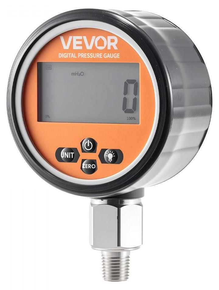 Selius Digitale Hydraulische Drukmeter - 0-700 Bar - Roestvrijstalen Behuizing - Voor Graafmachines en Zwaar Materieel