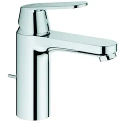 Grohe Eurosmart Cosmopolitan Einhand-Waschtischbatterie, M-Size, Ausladung 122mm, Zugstangen-Ablaufgarnitur, EcoMode, 2339600E