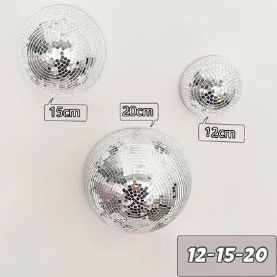 Uplift Picks Disco Ball Wall Decor Mirrored Wall Art Metallic Party Wall Decoration set B