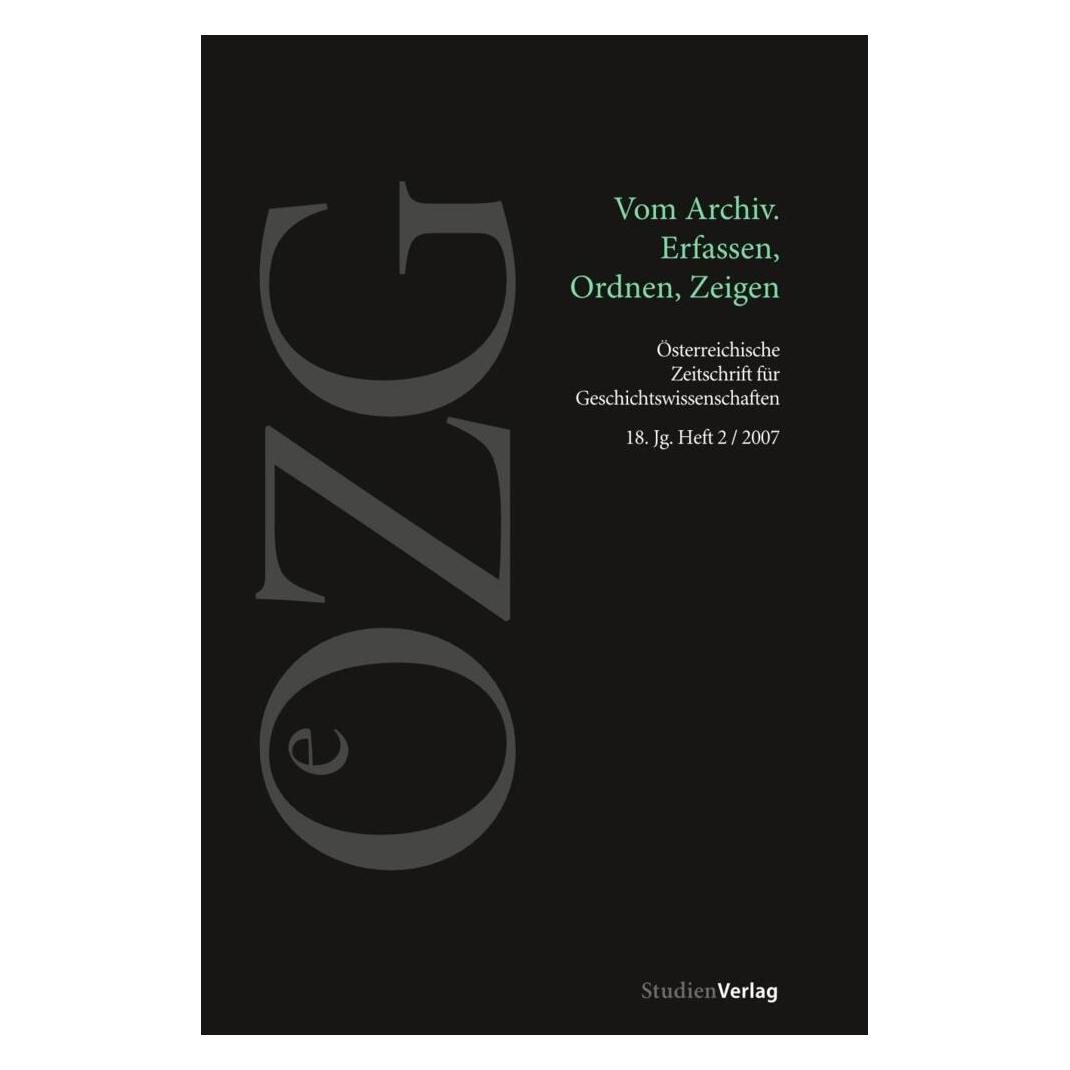 Studienverlag Vom Archiv. Erfassen, Ordnen, Zeigen (55541120)