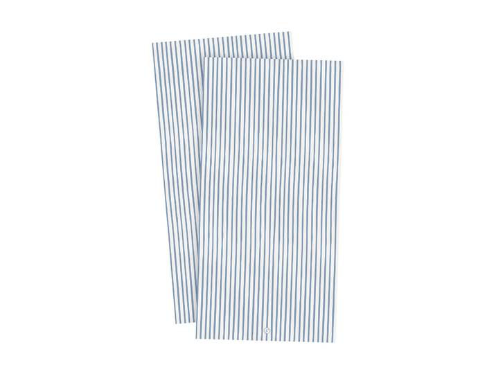 ERNST Serviette Ernst rayée 33x33 cm lot de 20 Bleu clair-blanc