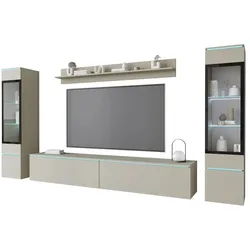 Wohnwand  Vera , beige , Maße (cm): B: 240 H: 130