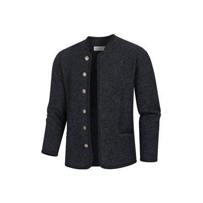 Strickjacke NÜBLER "Walkjacke Friedrich", Damen, Gr. 60, blau, Obermaterial: 100% Baumwolle CO., Strickjacken Strickjacke