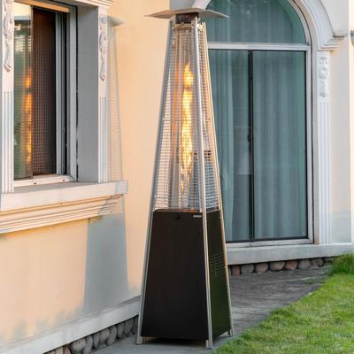 Nuu Garden 48,000 BTU ETL Certified Pyramid Patio Heater with Wheels