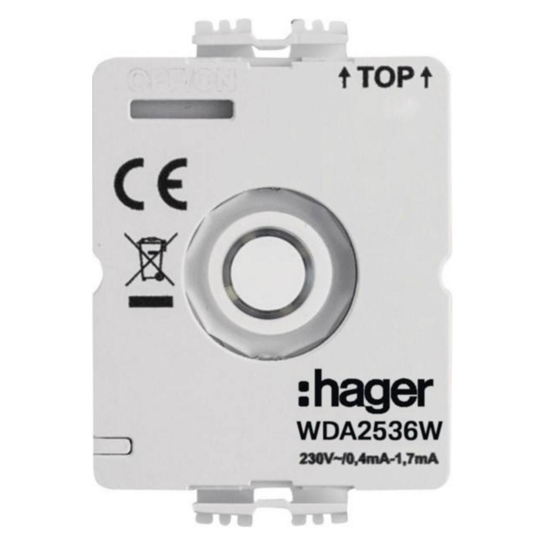 Hager LED-Modul Drehschalter WDA2536W 230V o.Neutralleiter (WDA2536W)