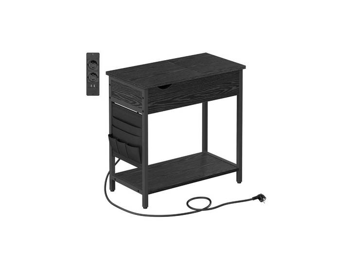 Hansiro Beistelltisch Kinshasa, Schwarz, 31.5x60x60 cm, Wohnzimmer, Wohnzimmertische, Beistelltische