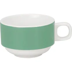 COLOURS Kaffeetasse - 20 cl - (stapelbar) - Petrol, 6er Set