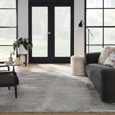 Nourison Luxurious Shag Ultra-plush Pile Glam Solid Area Rug