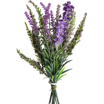 Kunstzweig BOTANIC-HAUS "Lavendel - Erika Bündel", lila, B:10cm H:26cm T:10cm Ø:10cm, Kunststoff, Kunstpflanzen, Kunstzweig