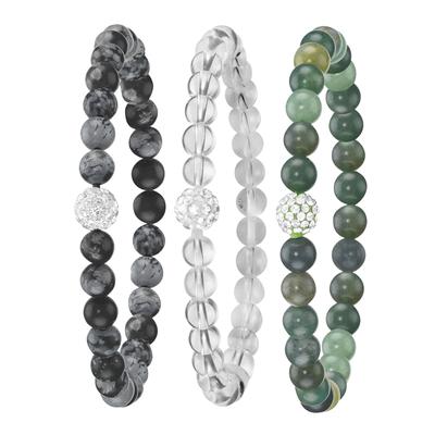 Armband LADY, bunt (bunt, bunt), Armbänder, Damen, Glas, Armband