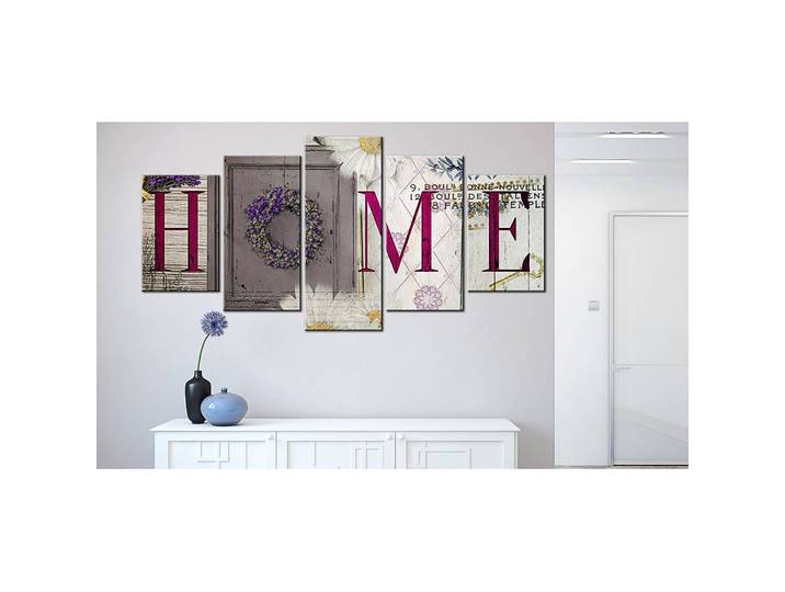 Bild Welcome Home Leinen Multicolor 200 x 100cm