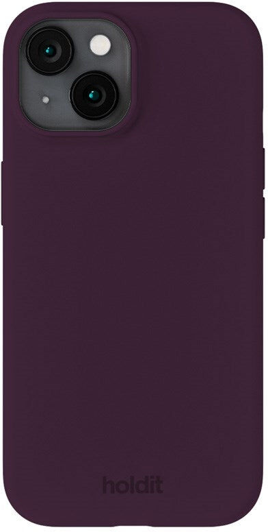 Holdit iPhone 15 Soft Touch Silikone Mobil Cover - Deep Plum
