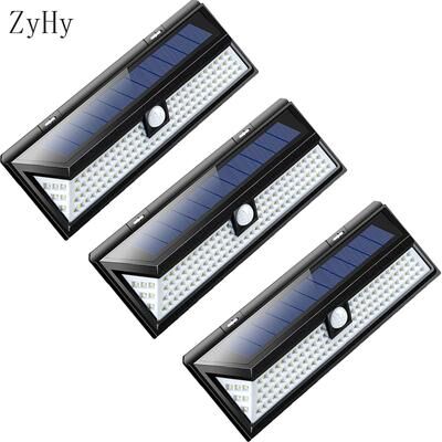 Outdoor Solar Garden Lights LED Solar Wall Light Outdoor Sensor, 4400mAh Waterproof Garden Light, Strong Bright Wall Lamp For Security 3pcs