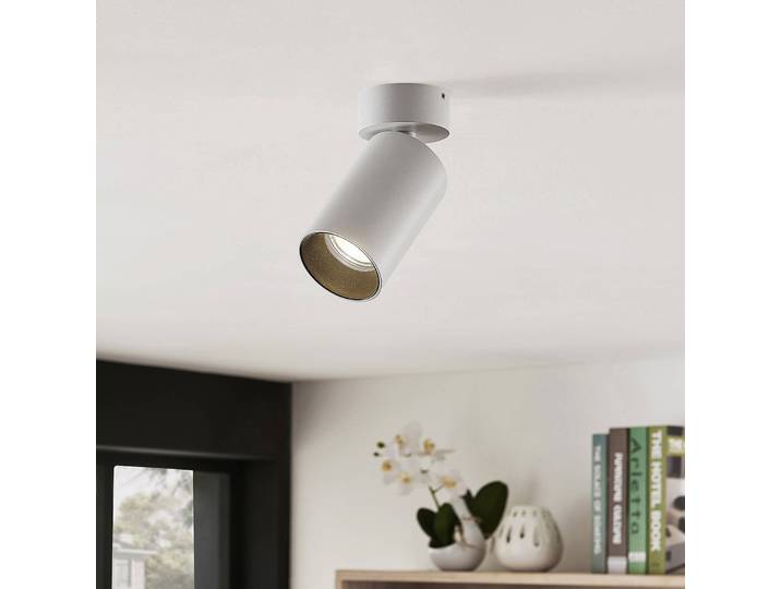 Arcchio Strahler Brinja, 2er-Set, weiß, rund, Ø 6 cm, GU10 Brinja Arcchio, dimmbar, weiß / opal, für Flurbereich, Aluminium, Modern, Strahler