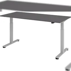 bümö elektrisch höhenverstellbarer Schreibtisch graphit 180x80 cm - Schreibtisch höhenverstellbar elektrisch, elektrischer Schreibtisch & Gaming