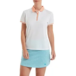 FootJoy Polo Cap Sleeve, weiss/pfirsich