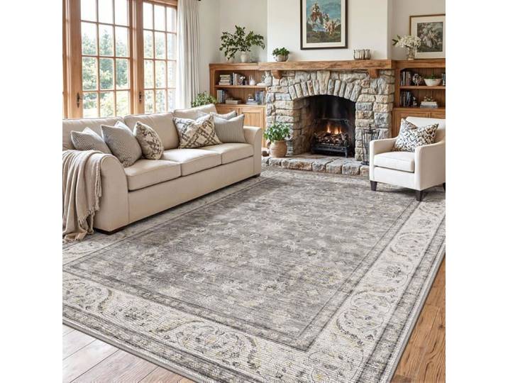 Tapis de salon - Color & Geometry -150x240cm Lavable en Machine Tapis de Salon Antidérapant Tapis de Chambre Boho Chic