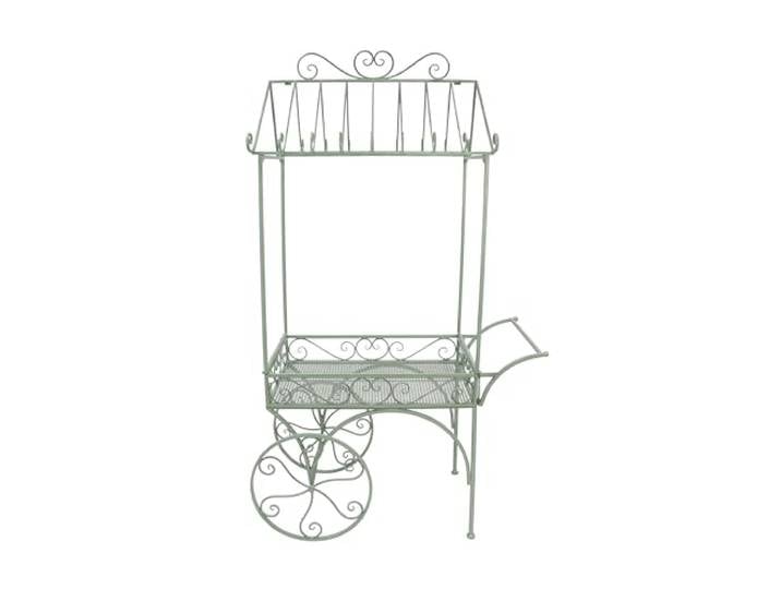 FRANK FLECHTWAREN Deko-Servierwagen Vintage, Metall, 108 x 56 x 180 cm einfache Selbstmontage