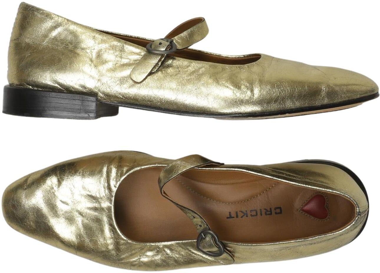 Crick IT Damen Ballerina, Gold, Gr. EU 37, kein / Etikett - Second Hand