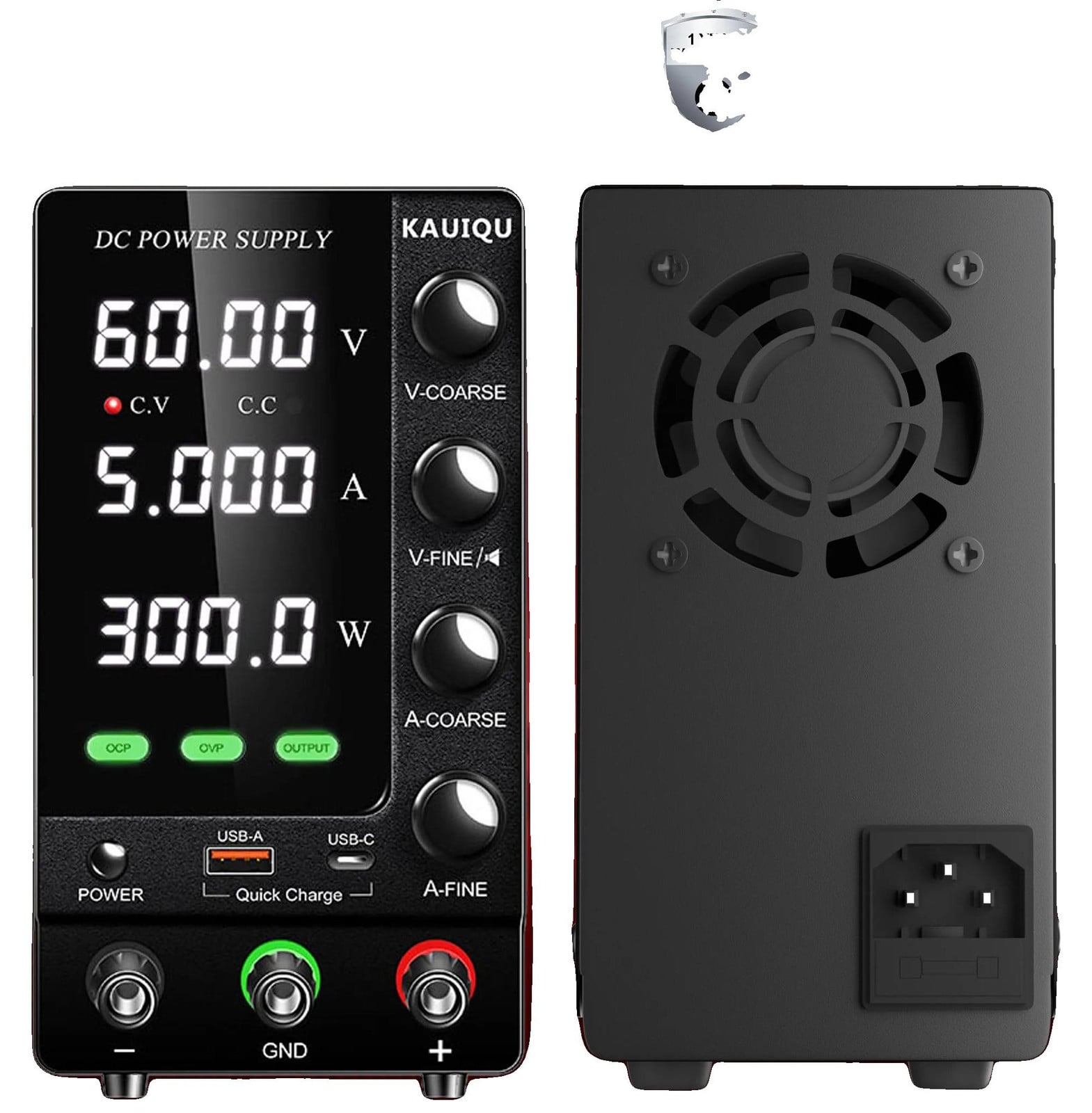 DC-voeding SPS-C605S met instelbare spanning en variabele stroomsterkte, zwart