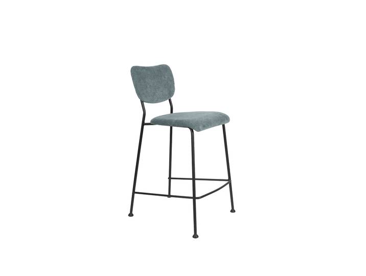 2er Set Zuiver Benson Barhocker Stahl/Polyester 64,5 cm