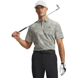 Under Armour Polo Drive Chill Printed, titan/grün