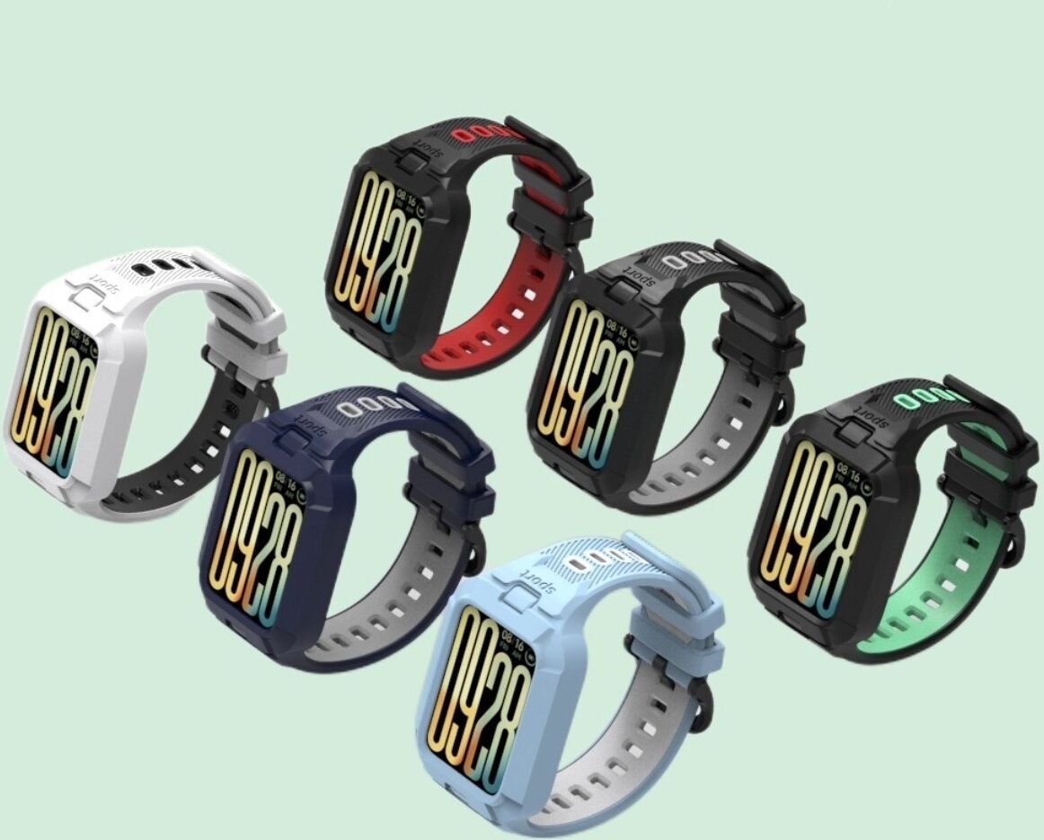 INF Sportliches zweifarbiges TPU-Ersatzband kompatibel mit Xiaomi Mi Band – weich, hautfreundlich, sicherer Verschluss Weiß+Schwarz
