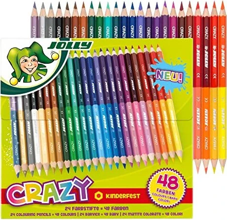 JOLLY Supersticks Crazy Buntstifte farbsortiert, 24 St.