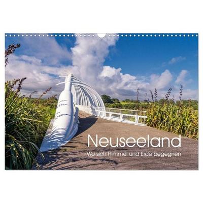 Neuseeland - Wo sich Himmel und Erde begegnen (Wandkalender 2026 DIN A3 quer), CALVENDO Monatskalender